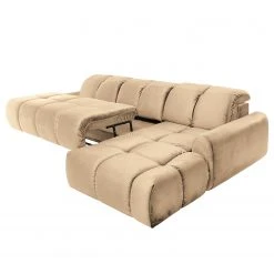 Jack & Alice Ecksofa Malter - Samt - Beige - Longchair davorstehend rechts -Wohnzimmermöbel boutique en ligne 1000166812 190816 15320000104 DETAILS P000000001000166812