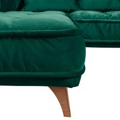 Jack & Alice Ecksofa Polich - Samt - Dunkelgrün - Ottomane davorstehend links -Wohnzimmermöbel boutique en ligne 1000166872 190502 13145800345 GALLERYIMAGES P000000001000166872