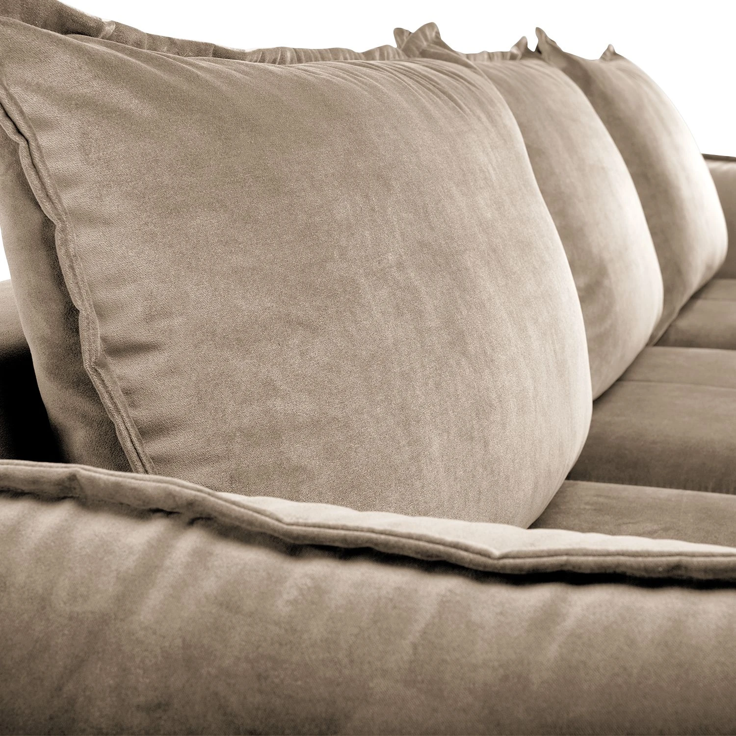 Fredriks Ecksofa Dolgen - Samt - Cappuccino 8 Fredriks Ecksofa Dolgen - Samt - Cappuccino – Bild 8