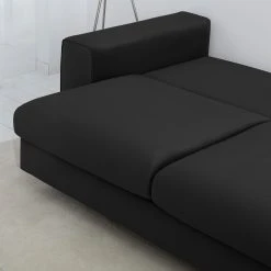 Jack & Alice Ecksofa Baitz I - Samt Krysia: Dunkelgrau - Ottomane davorstehend links -Wohnzimmermöbel boutique en ligne 1000166895 220601 110 DETAILS P000000001000166895