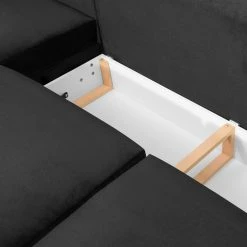 Jack & Alice Ecksofa Baitz I - Samt Krysia: Dunkelgrau - Ottomane davorstehend links -Wohnzimmermöbel boutique en ligne 1000166895 220601 150 DETAILS P000000001000166895