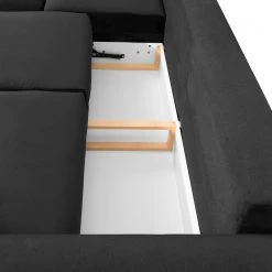 Jack & Alice Ecksofa Baitz I - Samt Krysia: Dunkelgrau - Ottomane davorstehend links -Wohnzimmermöbel boutique en ligne 1000166895 220601 160 DETAILS P000000001000166895