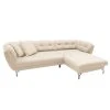 Fredriks Ecksofa Somerset I - Webstoff - Creme - Longchair davorstehend rechts