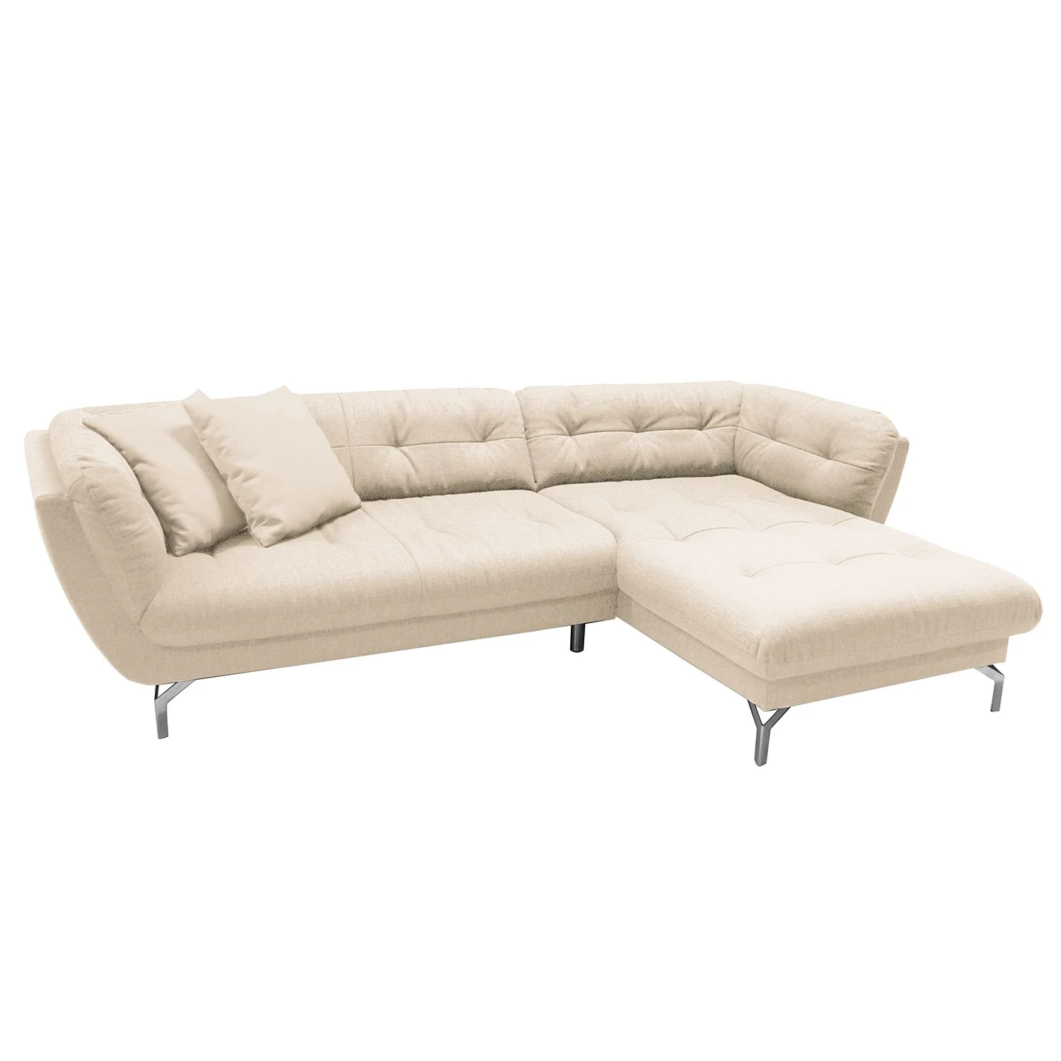 Fredriks Ecksofa Somerset I - Webstoff - Creme - Longchair davorstehend rechts 1 Fredriks Ecksofa Somerset I - Webstoff - Creme - Longchair davorstehend rechts