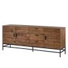Ars manufacti Sideboard Grasby II - Altholz Pinie / Metall - Pinie Dunkel / Schwarz