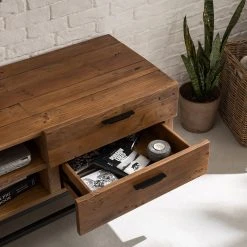 Ars manufacti TV-Lowboard Grasby III - Altholz Pinie / Metall - Pinie Dunkel / Schwarz -Wohnzimmermöbel boutique en ligne 1000168568 191126 17373500033 DETAILS P000000001000168568