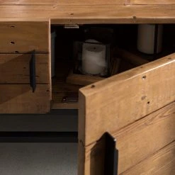 Ars manufacti TV-Lowboard Grasby III - Altholz Pinie / Metall - Pinie Dunkel / Schwarz -Wohnzimmermöbel boutique en ligne 1000168568 191126 17373500035 DETAILS P000000001000168568