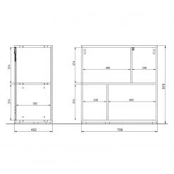 Germania Hängeregal Coruna - Eiche Grandson Dekor -Wohnzimmermöbel boutique en ligne 1000168918 190403 11352800005 GALLERYIMAGES P000000001000168918