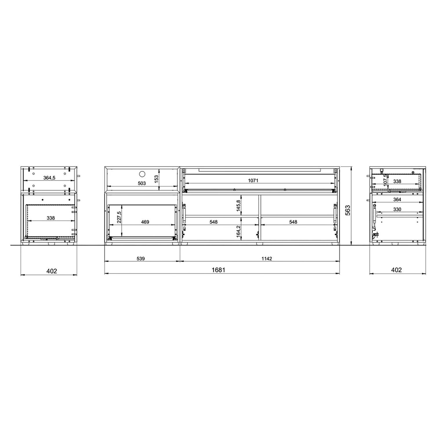 Germania Wohnwand Coruna II (2-teilig) - Weiß / Eiche Grandson Dekor 8 Germania Wohnwand Coruna II (2-teilig) - Weiß / Eiche Grandson Dekor – Bild 8