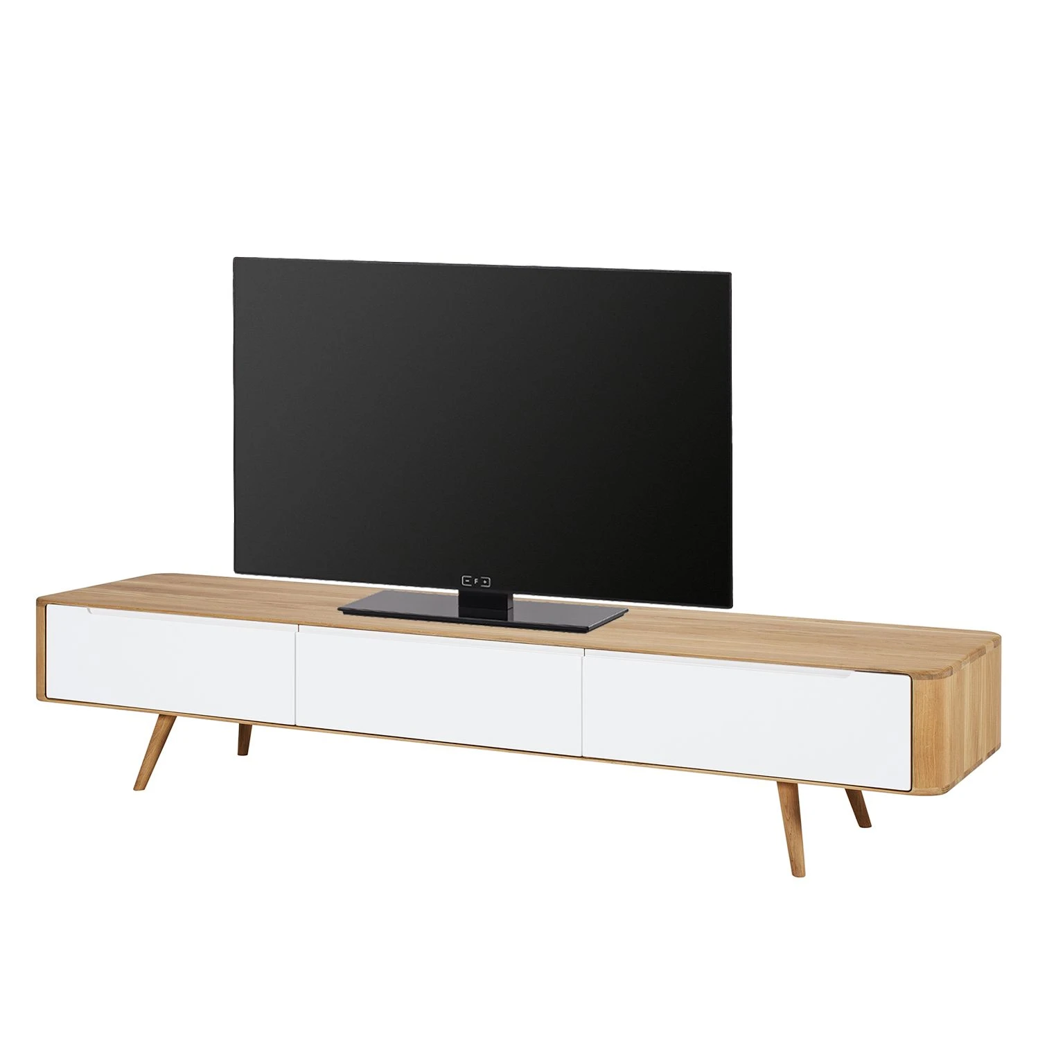 Studio Copenhagen TV-Lowboard Loca V - Wildeiche teilmassiv - Wildeiche - Breite: 225 cm - Tiefe: 42 cm 1 Studio Copenhagen TV-Lowboard Loca V - Wildeiche teilmassiv - Wildeiche - Breite: 225 cm - Tiefe: 42 cm