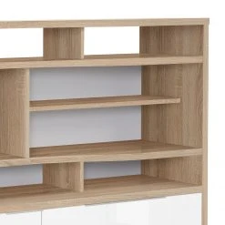 Maja Möbel Aktenregal eDJUST - Hochglanz Weiß / Eiche Sonoma Dekor - Schublade rechts -Wohnzimmermöbel boutique en ligne 1000170555 190423 11482500155 GALLERYIMAGES P000000001000170555