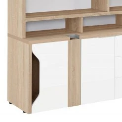 Maja Möbel Aktenregal eDJUST - Hochglanz Weiß / Eiche Sonoma Dekor - Schublade rechts -Wohnzimmermöbel boutique en ligne 1000170555 190423 11482600156 GALLERYIMAGES P000000001000170555