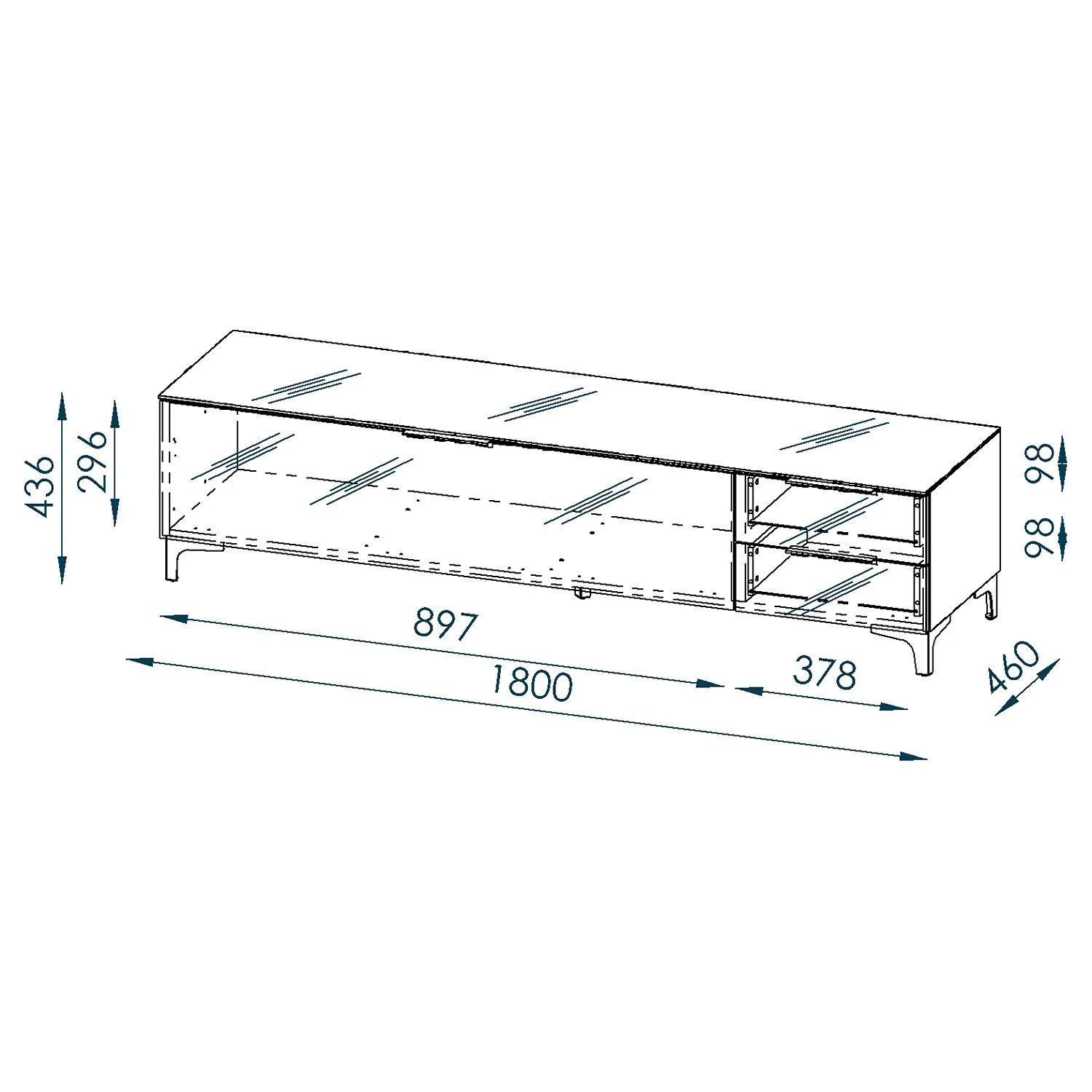 Maja Möbel TV-Lowboard Shino IV - Glas Weiß / Weiß 6 Maja Möbel TV-Lowboard Shino IV - Glas Weiß / Weiß – Bild 6