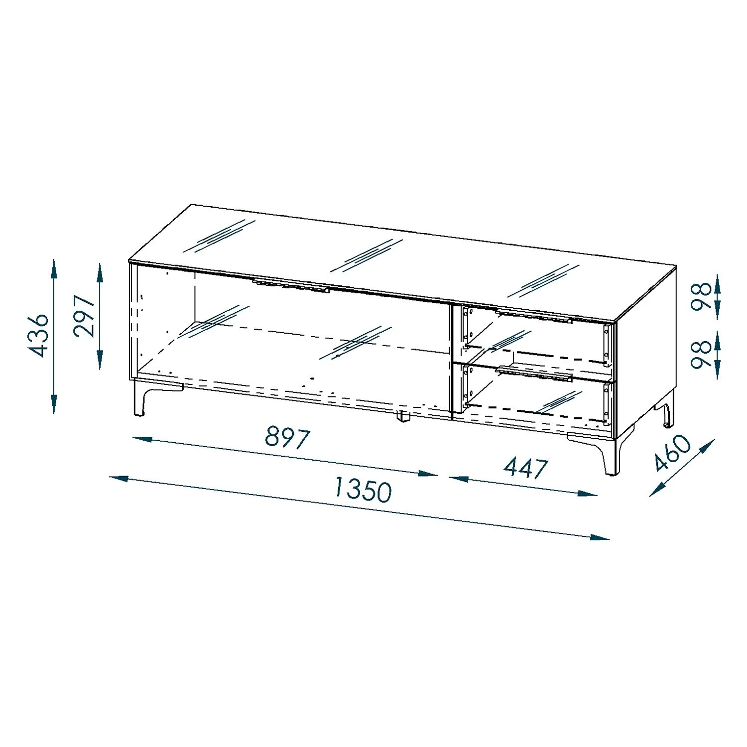 Maja Möbel TV-Lowboard Shino II - Glas Schwarz / Schwarz 4 Maja Möbel TV-Lowboard Shino II - Glas Schwarz / Schwarz – Bild 4