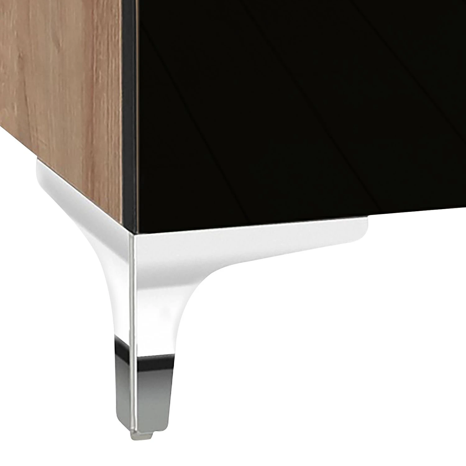 Maja Möbel TV-Lowboard Shino IV - Glas Schwarz / Eiche Riviera Dekor 5 Maja Möbel TV-Lowboard Shino IV - Glas Schwarz / Eiche Riviera Dekor – Bild 5