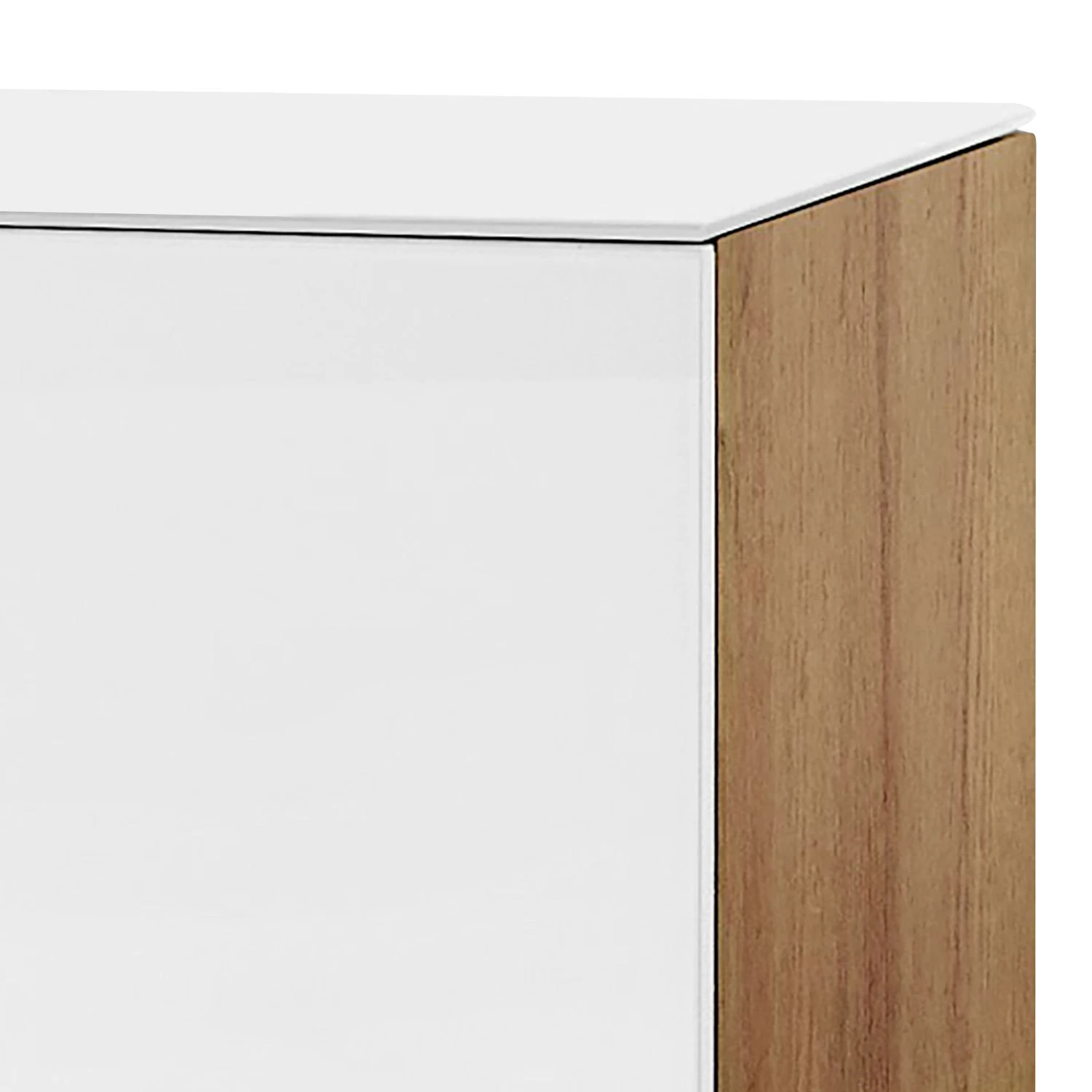 Maja Möbel TV-Lowboard Shino III - Glas Weiß / Eiche Riviera Dekor 2 Maja Möbel TV-Lowboard Shino III - Glas Weiß / Eiche Riviera Dekor – Bild 2