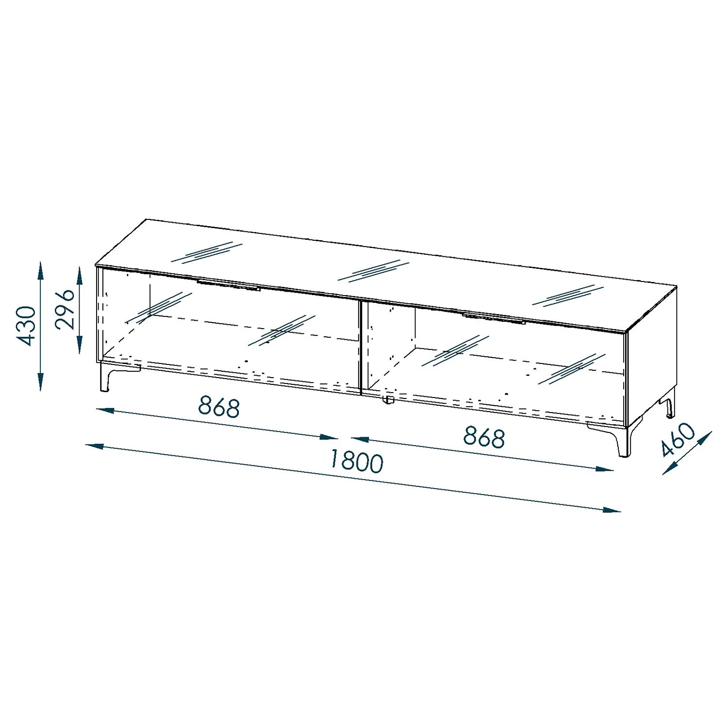 Maja Möbel TV-Lowboard Shino III - Glas Weiß / Eiche Riviera Dekor 4 Maja Möbel TV-Lowboard Shino III - Glas Weiß / Eiche Riviera Dekor – Bild 4