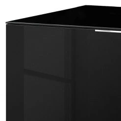 Maja Möbel Kommode Shino I - Glas Schwarz / Eiche Riviera Dekor - Höhe: 77 cm -Wohnzimmermöbel boutique en ligne 1000170629 190418 12394000146 GALLERYIMAGES P000000001000170629