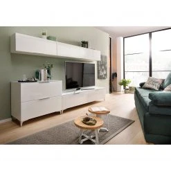 Maja Möbel Kommode Shino I - Glas Weiß / Weiß - Höhe: 77 cm -Wohnzimmermöbel boutique en ligne 1000170634 190418 12394000158 MOOD GALLERYIMAGES P000000001000170634 mood