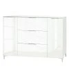 Maja Möbel Sideboard Shino IV - Glas Weiß / Weiß