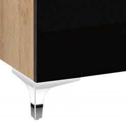 Maja Möbel Vitrinenschrank Shino - Inkl. Beleuchtung - Glas Schwarz / Eiche Riviera Dekor -Wohnzimmermöbel boutique en ligne 1000170647 190418 12394400209 GALLERYIMAGES P000000001000170647