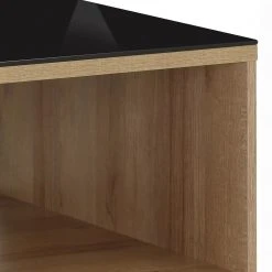 Maja Möbel Couchtisch Shino - Glas Schwarz / Eiche Riviera Dekor -Wohnzimmermöbel boutique en ligne 1000170651 190418 12394500232 GALLERYIMAGES P000000001000170651