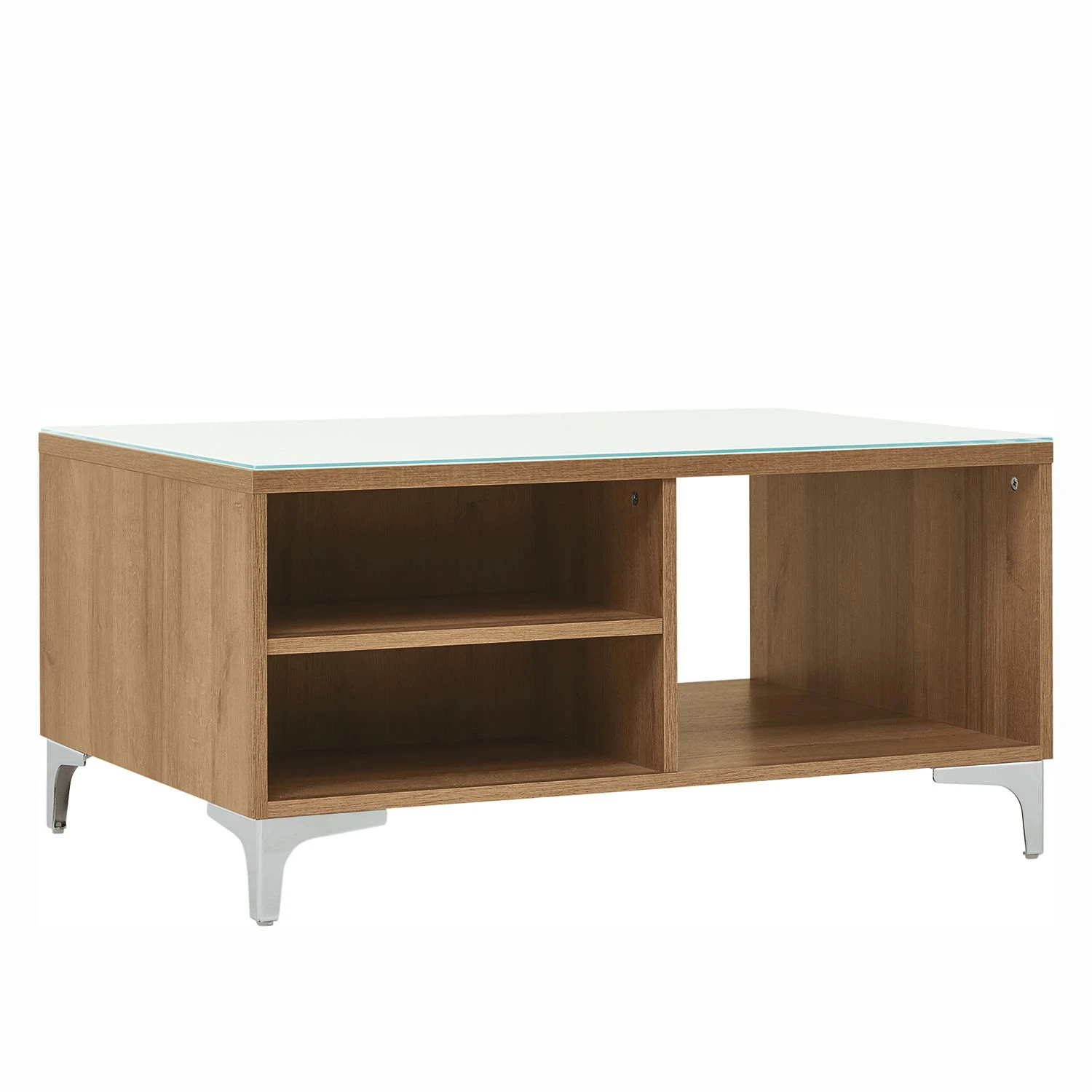 Maja Möbel Couchtisch Shino - Glas Weiß / Eiche Riviera Dekor 1 Maja Möbel Couchtisch Shino - Glas Weiß / Eiche Riviera Dekor