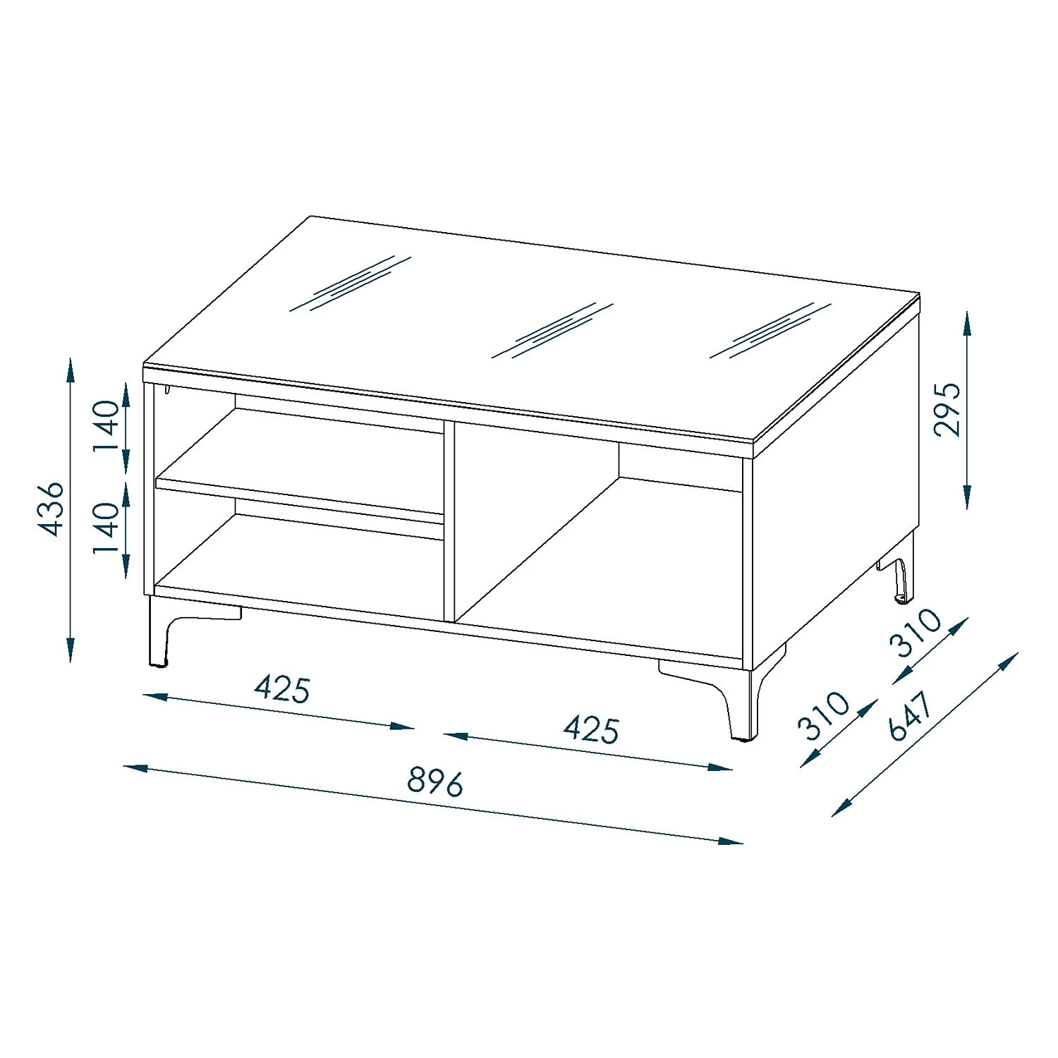 Maja Möbel Couchtisch Shino - Glas Weiß / Eiche Riviera Dekor 6 Maja Möbel Couchtisch Shino - Glas Weiß / Eiche Riviera Dekor – Bild 6