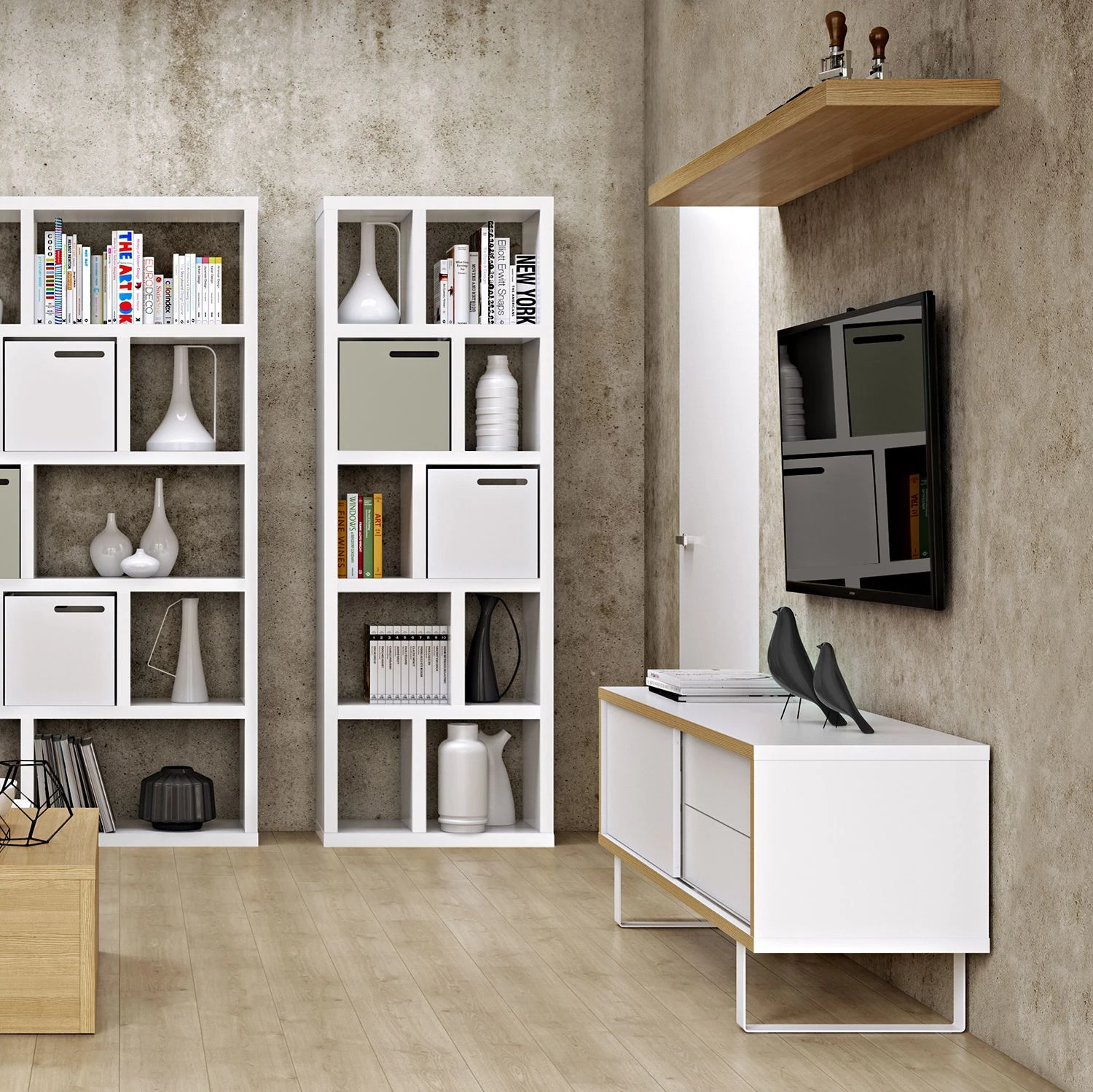 Temahome Regal Berlin - Weiß - 70 x 198 cm 2 Temahome Regal Berlin - Weiß - 70 x 198 cm – Bild 2