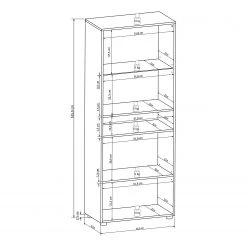 Loftscape Standvitrine Charnocks I - Hochglanz Weiß / Schwarz -Wohnzimmermöbel boutique en ligne 1000171301 190424 07575300004 GALLERYIMAGES P000000001000171301