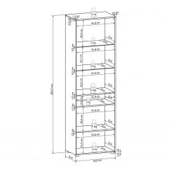 Loftscape Standvitrine Charnocks II - Hochglanz Weiß / Schwarz -Wohnzimmermöbel boutique en ligne 1000171312 190424 07575400020 GALLERYIMAGES P000000001000171312