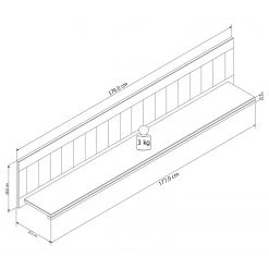 Ridgevalley Wandboard Touros - Kiefer massiv - Kiefer Weiß / Grau - Breite: 179 cm -Wohnzimmermöbel boutique en ligne 1000171315 190424 07575400030 GALLERYIMAGES P000000001000171315