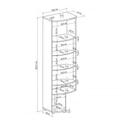 Loftscape Wohnwand Mury (4-teilig) - Hochglanz Weiß / Anthrazit 21 Loftscape Wohnwand Mury (4-teilig) - Hochglanz Weiß / Anthrazit -Wohnzimmermöbel boutique en ligne 1000171335 190424 07575900121 GALLERYIMAGES P000000001000171335