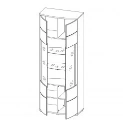 Loftscape Vitrinenschrank Mury - Hochglanz Weiß / Anthrazit 8 Loftscape Vitrinenschrank Mury - Hochglanz Weiß / Anthrazit -Wohnzimmermöbel boutique en ligne 1000171348 190424 07580300240 GALLERYIMAGES P000000001000171348