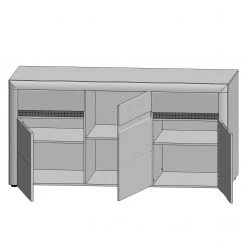 Loftscape Sideboard Charnocks - Hochglanz Weiß / Matt Weiß -Wohnzimmermöbel boutique en ligne 1000171351 190424 07580400254 GALLERYIMAGES P000000001000171351