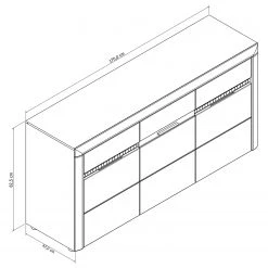 Loftscape Sideboard Charnocks - Hochglanz Weiß / Matt Weiß -Wohnzimmermöbel boutique en ligne 1000171351 190424 07580400257 GALLERYIMAGES P000000001000171351