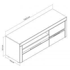 Loftscape TV-Lowboard Charnocks I - Hochglanz Weiß / Matt Weiß -Wohnzimmermöbel boutique en ligne 1000171352 190424 07580400262 GALLERYIMAGES P000000001000171352
