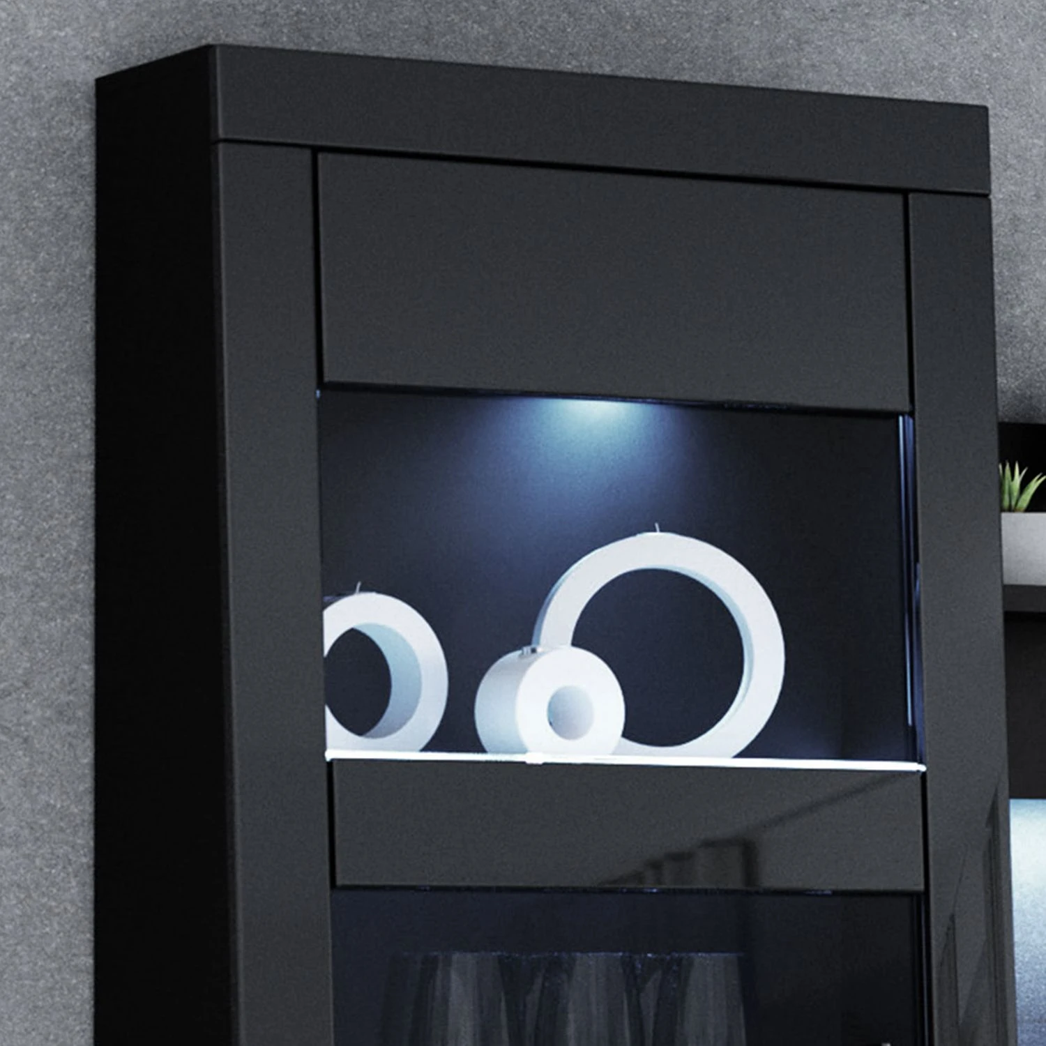 Loftscape Wohnwand Moitin (4-teilig) - Hochglanz Schwarz / Schwarz 6 Loftscape Wohnwand Moitin (4-teilig) - Hochglanz Schwarz / Schwarz – Bild 6