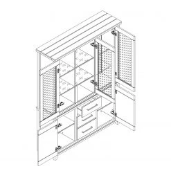 Ridgevalley Buffet Touros - Kiefer massiv - Kiefer Weiß / Grau -Wohnzimmermöbel boutique en ligne 1000171357 190424 07580500295 GALLERYIMAGES P000000001000171357