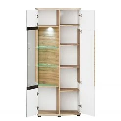 Loftscape Wohnkombination Jaguare (4-teilig) - Hochglanz Weiß / Eiche Ribbeck Dekor -Wohnzimmermöbel boutique en ligne 1000171359 200528 06453800009 DETAILS P000000001000171359