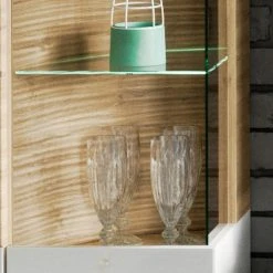 Loftscape Wohnkombination Jaguare (4-teilig) - Hochglanz Weiß / Eiche Ribbeck Dekor -Wohnzimmermöbel boutique en ligne 1000171359 200528 06454000011 DETAILS P000000001000171359