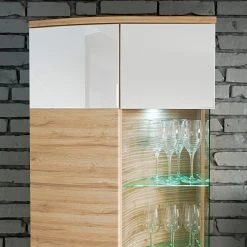 Loftscape Wohnkombination Jaguare (4-teilig) - Hochglanz Weiß / Eiche Ribbeck Dekor -Wohnzimmermöbel boutique en ligne 1000171359 200528 06454100012 DETAILS P000000001000171359