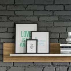 Loftscape Wohnkombination Jaguare (4-teilig) - Hochglanz Weiß / Eiche Ribbeck Dekor -Wohnzimmermöbel boutique en ligne 1000171359 200528 06454300014 DETAILS P000000001000171359