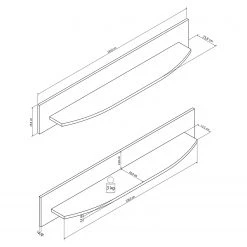 Loftscape Wohnkombination Jaguare (4-teilig) - Hochglanz Weiß / Eiche Ribbeck Dekor -Wohnzimmermöbel boutique en ligne 1000171359 200528 06455400021 SKETCH DETAILS P000000001000171359 sketch