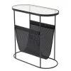 Kare Design Beistelltisch Mesh - Glas / Stahl - Klarglas / Schwarz