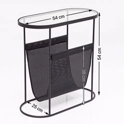 Kare Design Beistelltisch Mesh - Glas / Stahl - Klarglas / Schwarz -Wohnzimmermöbel boutique en ligne 1000172835 190429 08140200096 GALLERYIMAGES P000000001000172835