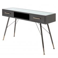 Kare Design Konsolentisch La Gomera - Glas / Stahl - Schwarz / Gold