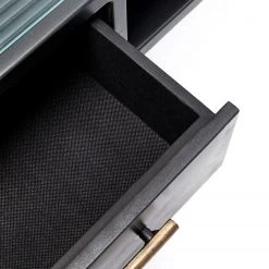 Kare Design Konsolentisch La Gomera - Glas / Stahl - Schwarz / Gold -Wohnzimmermöbel boutique en ligne 1000172867 190429 08142500325 GALLERYIMAGES P000000001000172867