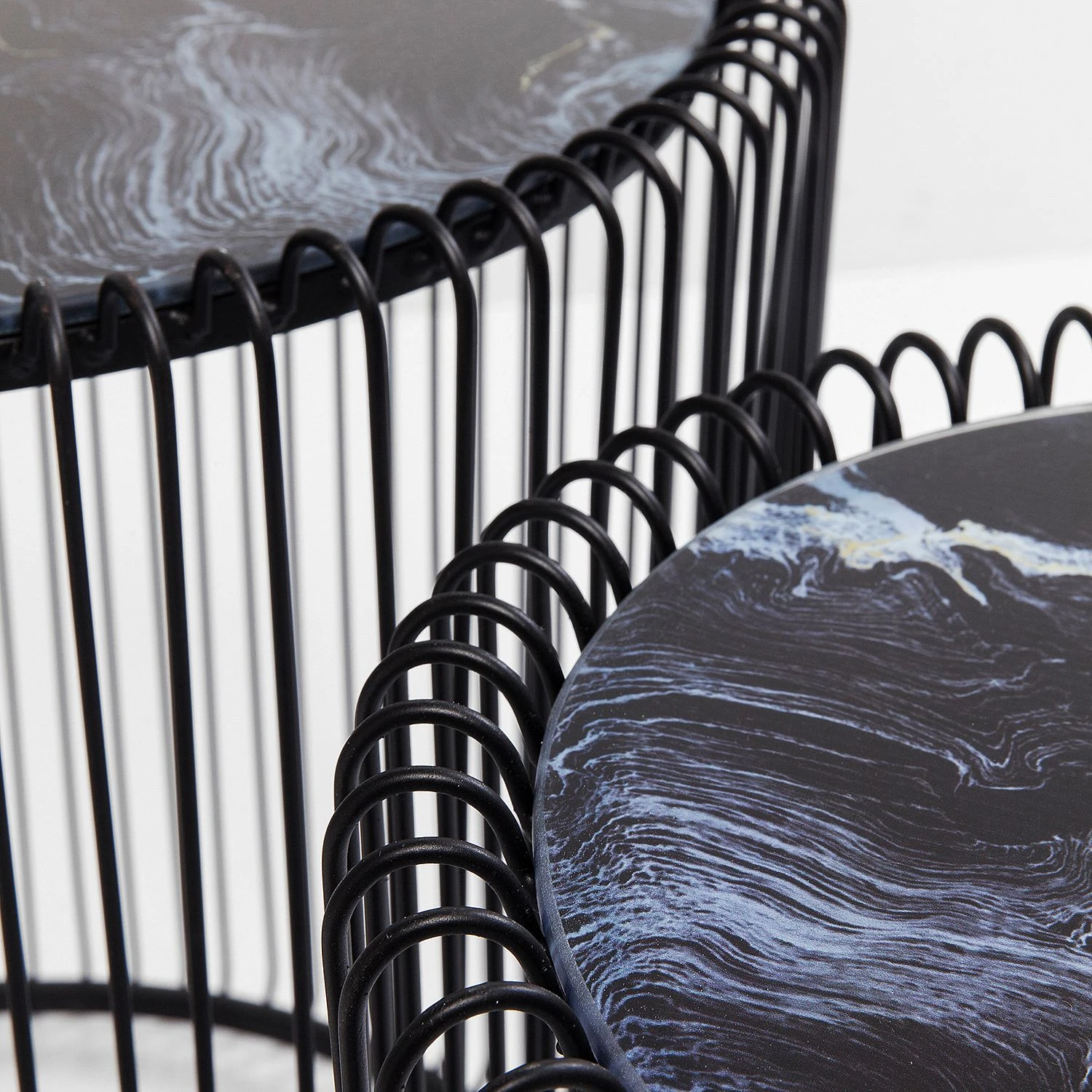 Kare Design Beistelltisch Wire (2-teilig) - Glas / Stahl - Schwarz 8 Kare Design Beistelltisch Wire (2-teilig) - Glas / Stahl - Schwarz – Bild 8