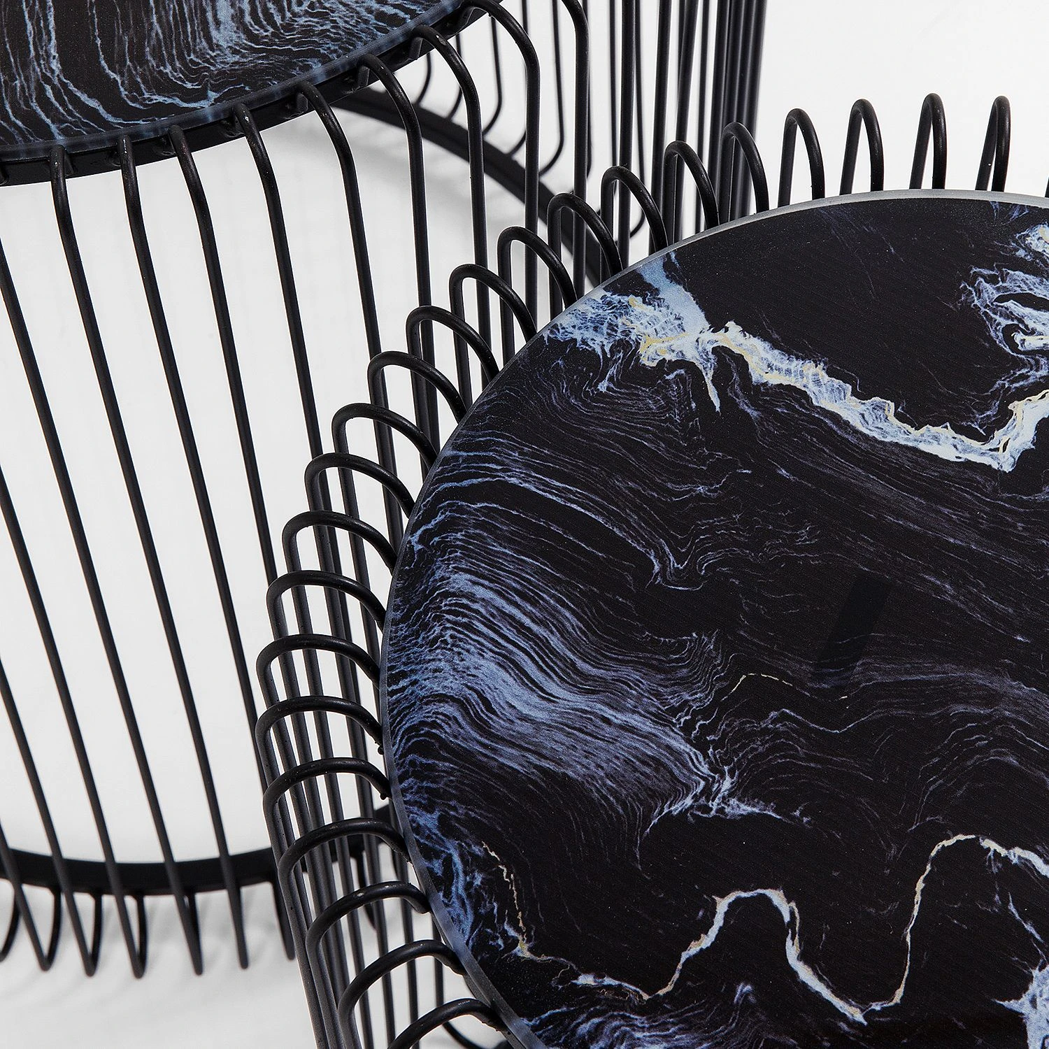 Kare Design Beistelltisch Wire (2-teilig) - Glas / Stahl - Schwarz 11 Kare Design Beistelltisch Wire (2-teilig) - Glas / Stahl - Schwarz – Bild 11